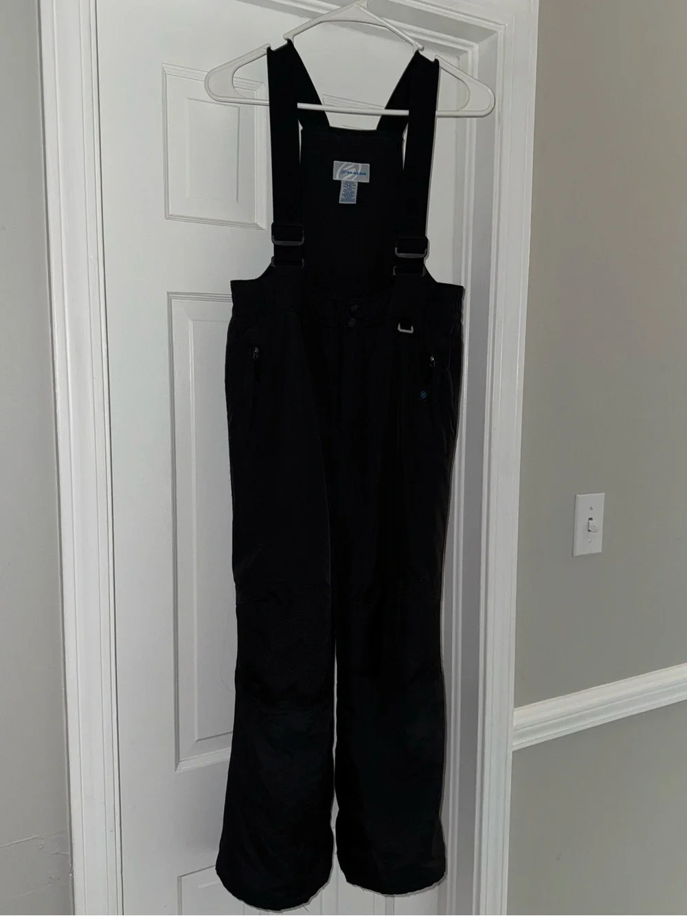 Slalom Youth Medium Black Insulated Bib Snow Pants
